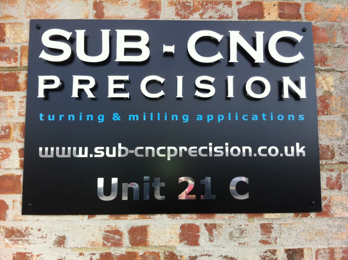 SUB-CNC Precision sign for turning and milling applications