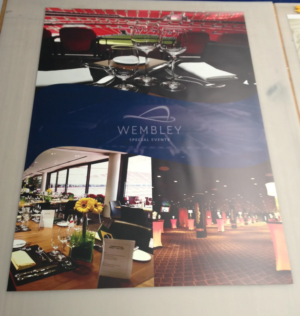 Wembley Special Events brochure showing stadium hospitality venues