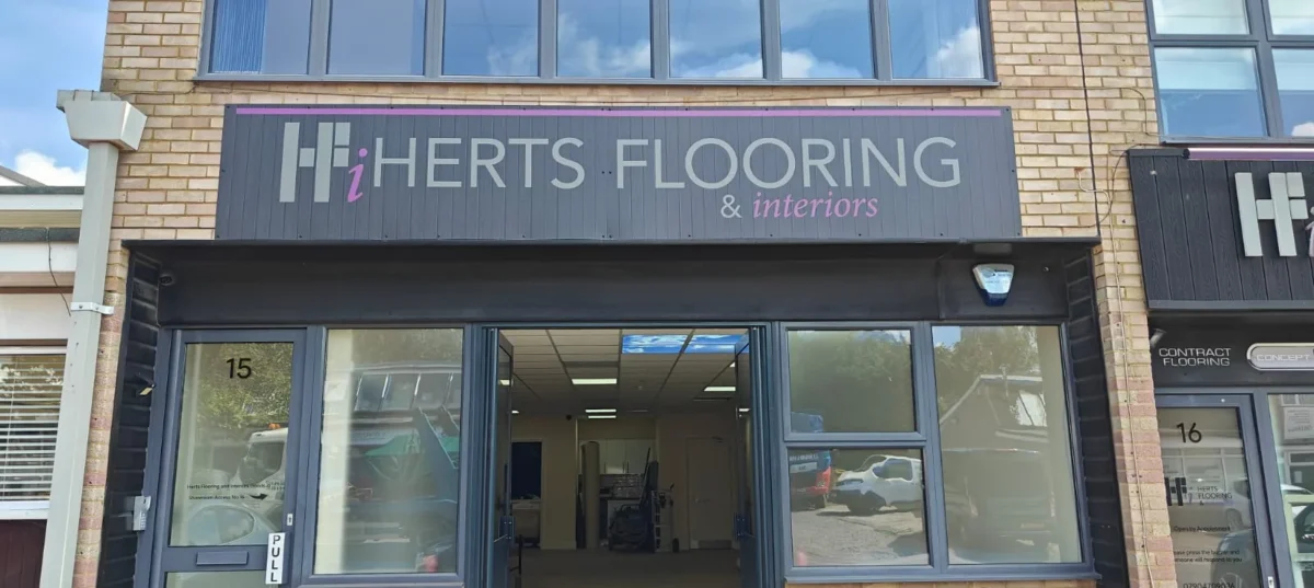 Herts Flooring and Interiors shopfront, unit 15