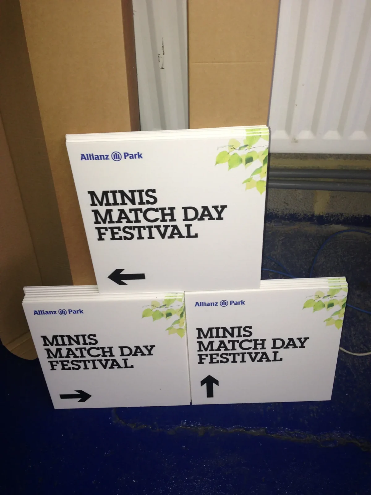 Allianz Park Minis Match Day Festival directional signs